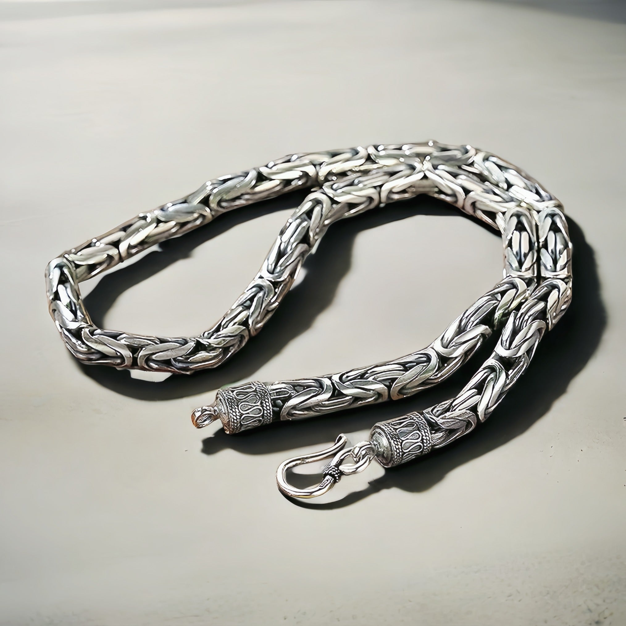 Classy Braided Silver Necklace Chain (Item No. SN105)