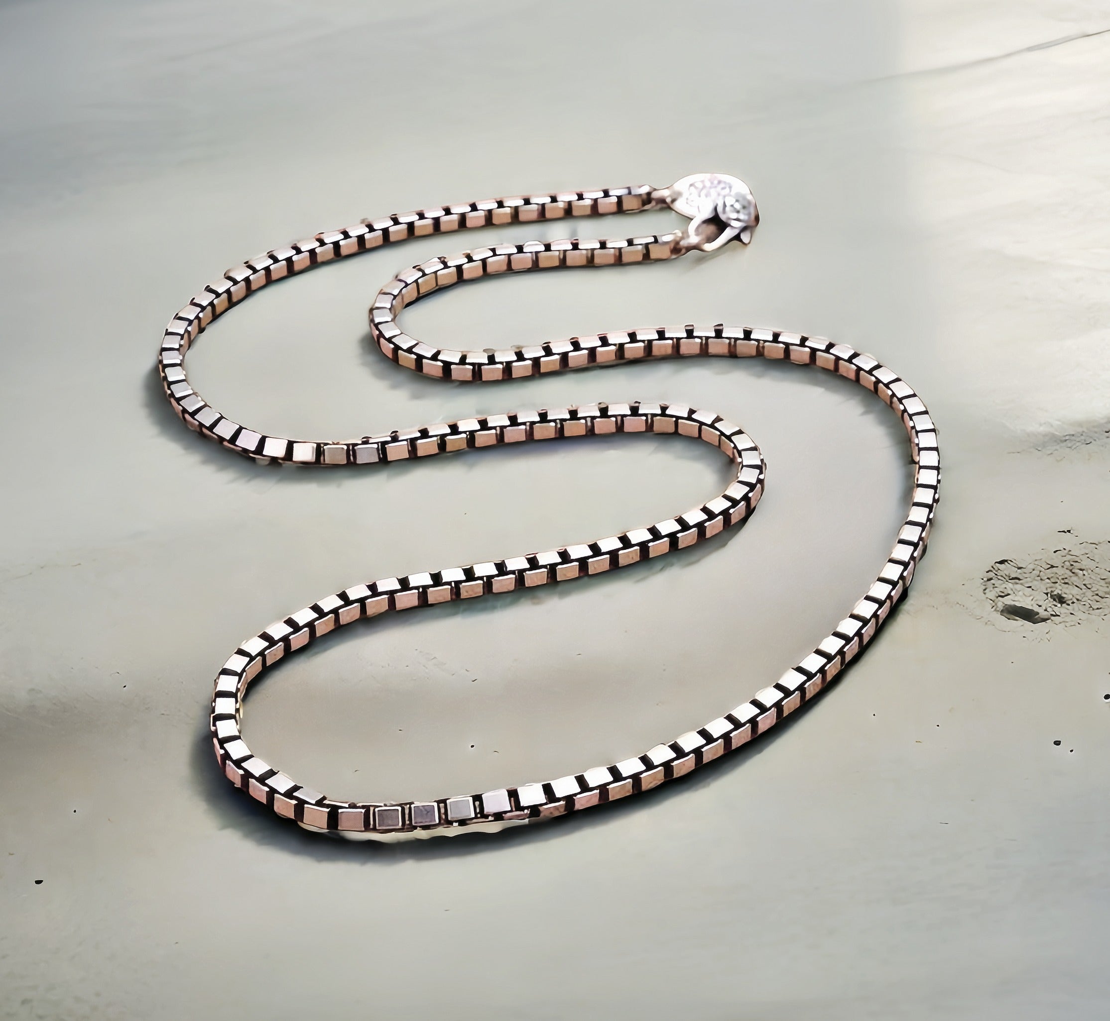 Box Silver Necklace Chain (Item No. SN116)