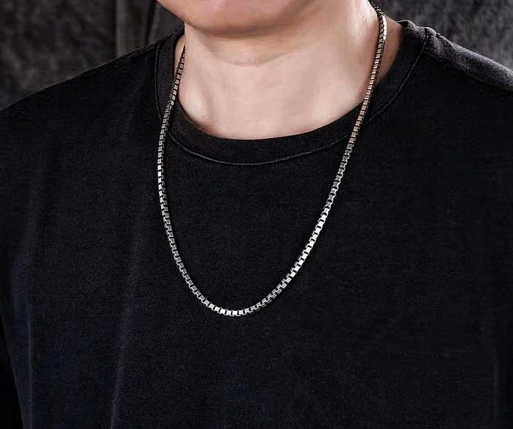 Box Silver Necklace Chain (Item No. SN116)