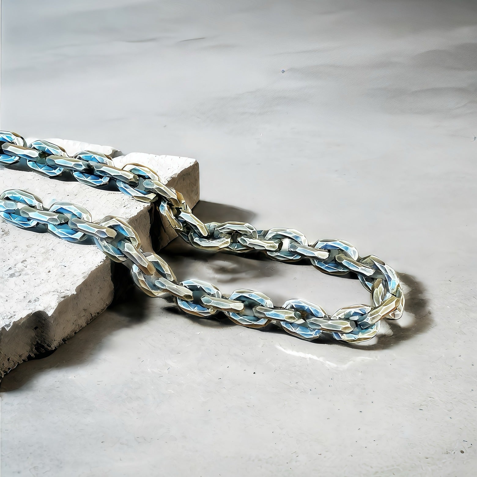 11mm Hammered Silver Necklace Chain (Item No. SN100)