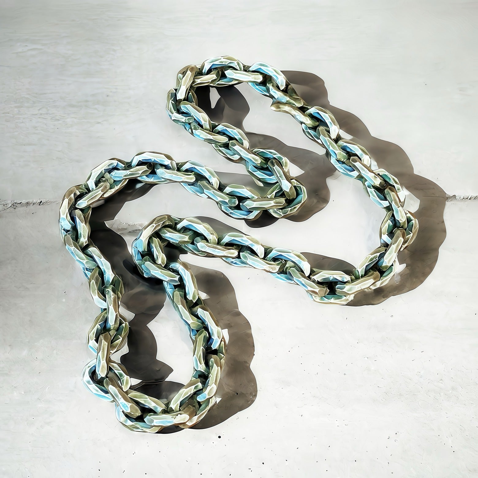 11mm Hammered Silver Necklace Chain (Item No. SN100)