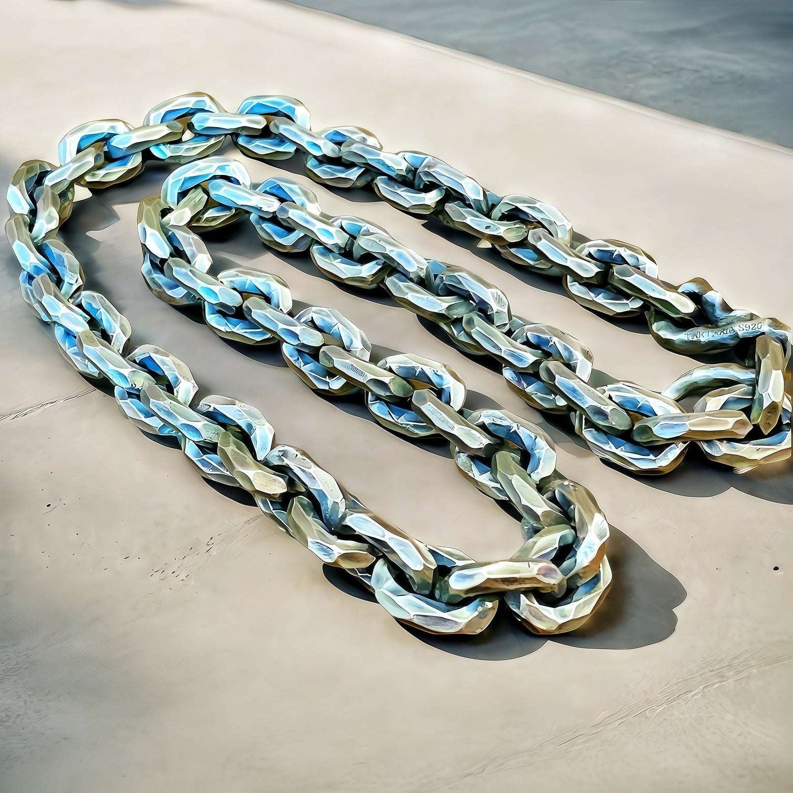 11mm Hammered Silver Necklace Chain (Item No. SN100)