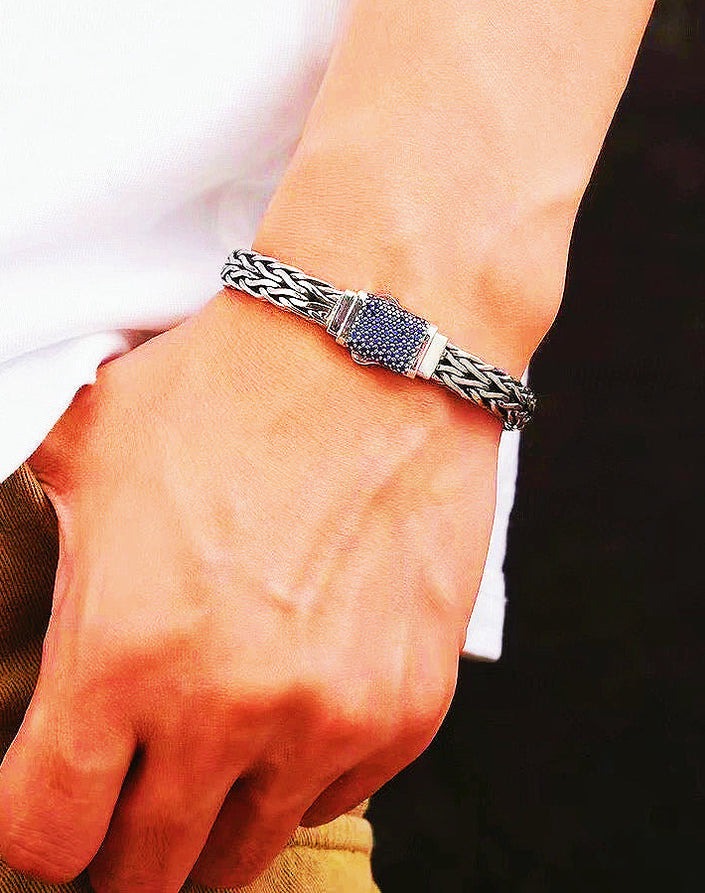 Braided Bracelet Silver Chain (Item No.SB165)
