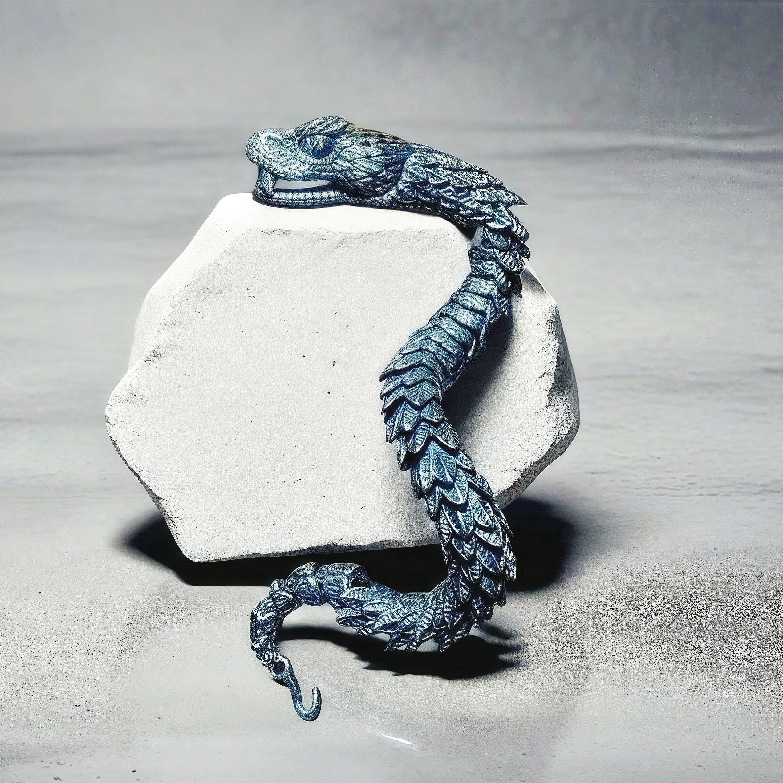 Ouroboros Silver Bracelet Chain (Item No.SB124)
