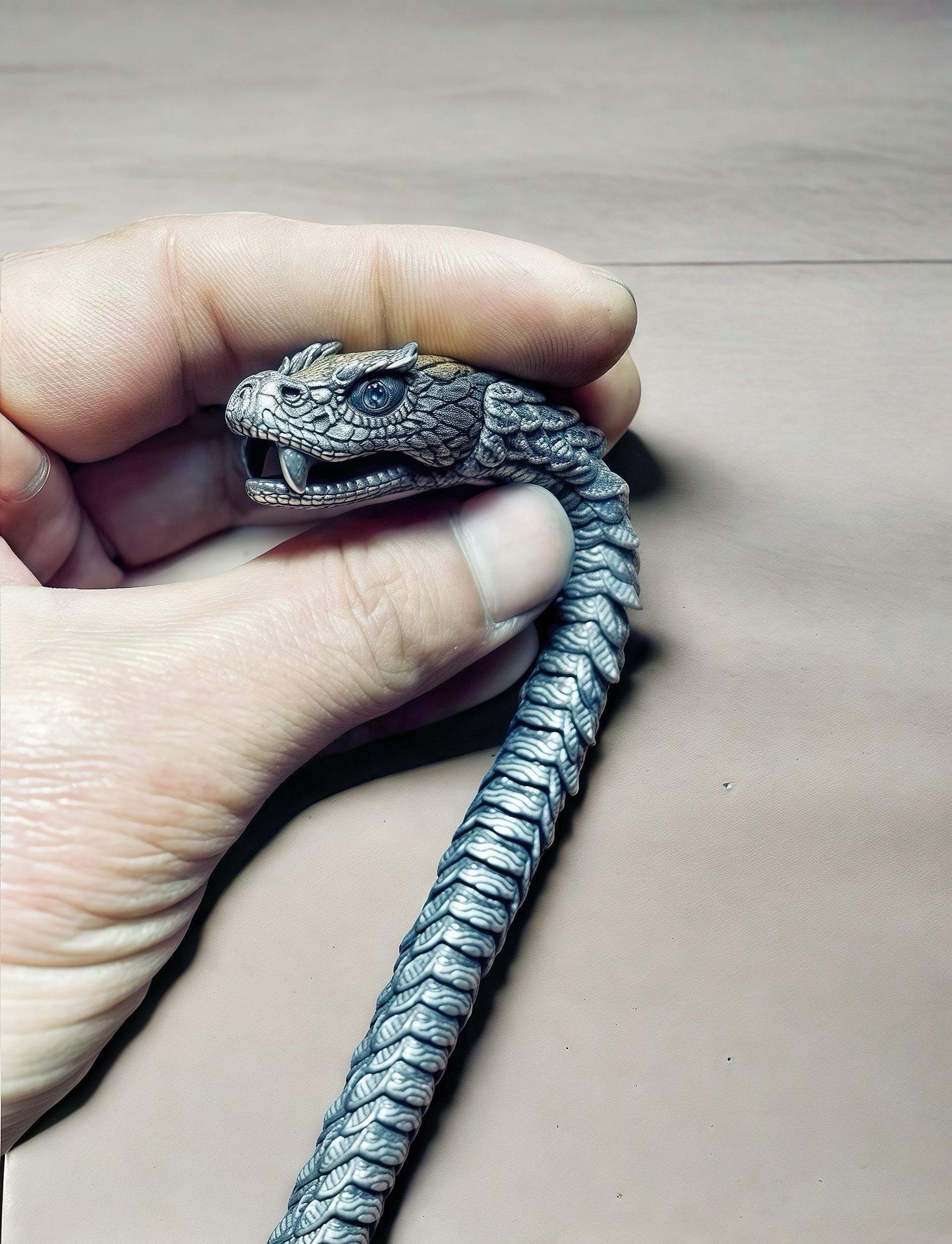Ouroboros Silver Bracelet Chain (Item No.SB124)