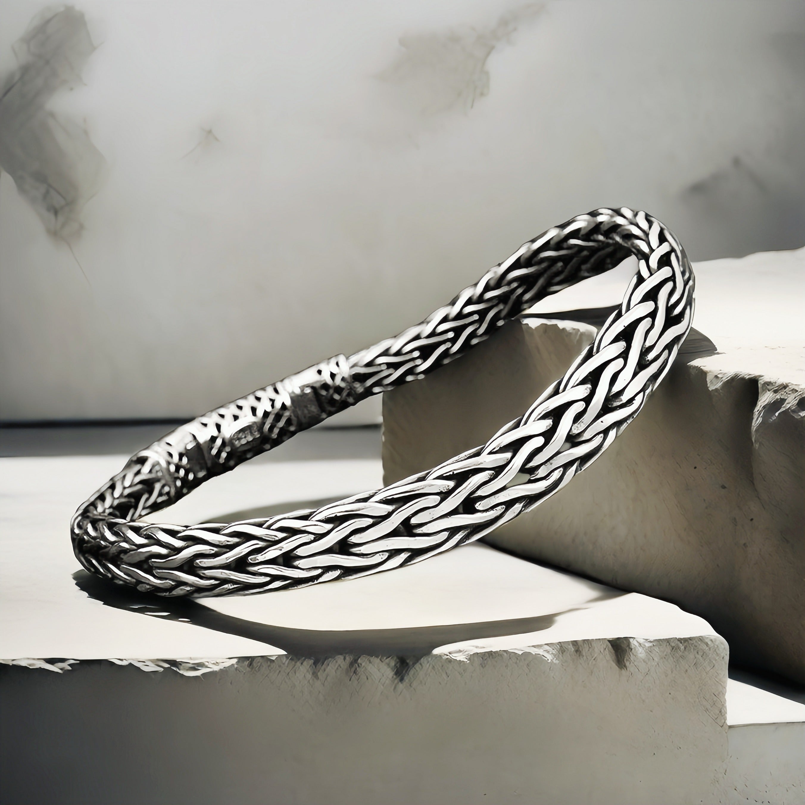 Braided Silver Chain (Item No.SB123）