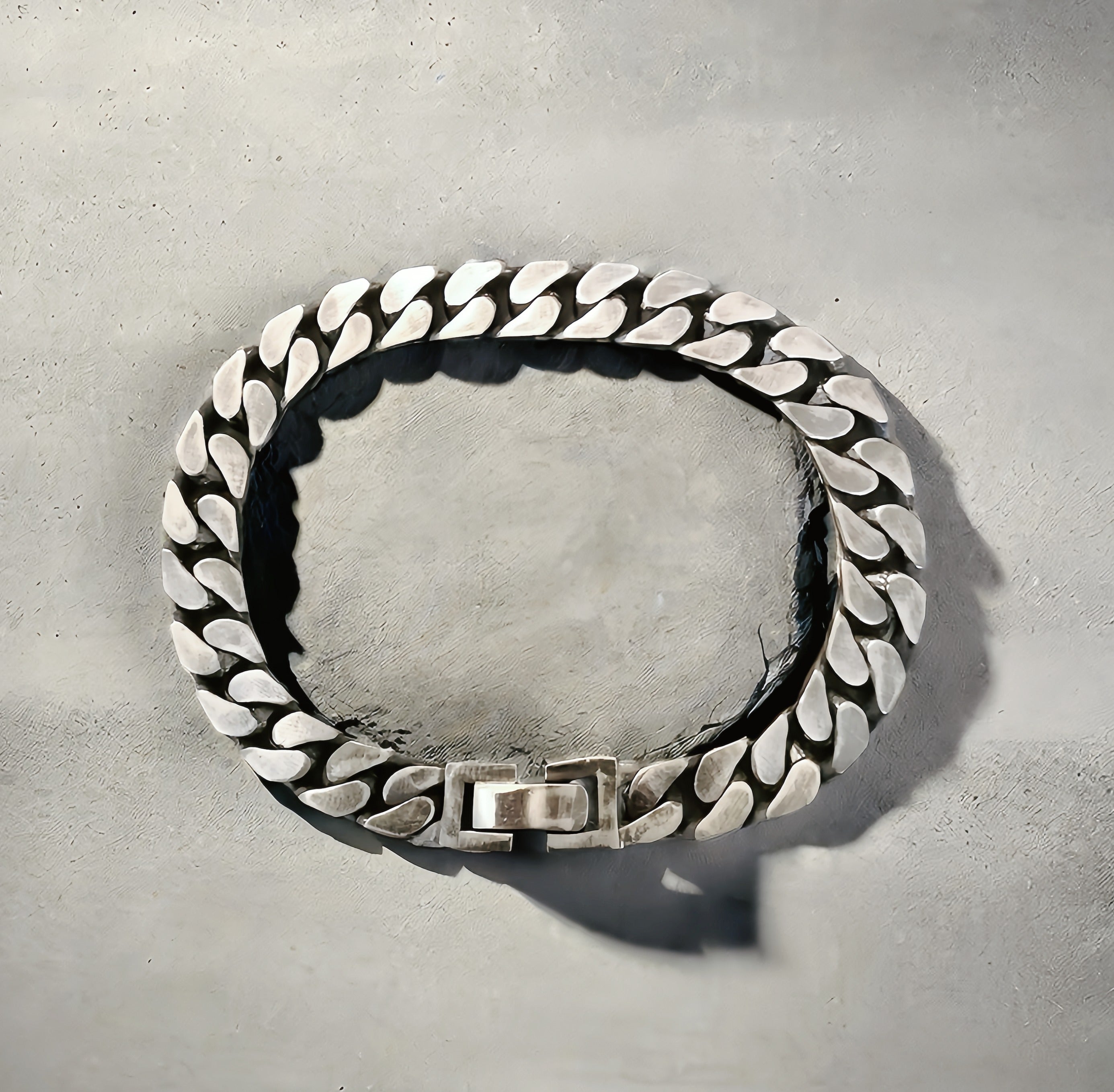Cuban Link Silver Bracelet Chain (Item No.SB102)