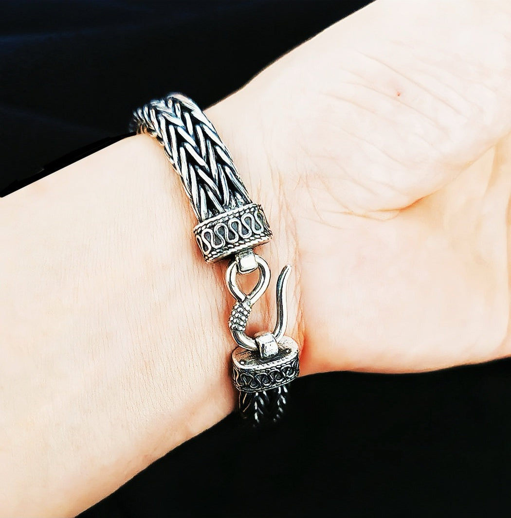Braided Silver Bracelet (Item No.SB156)