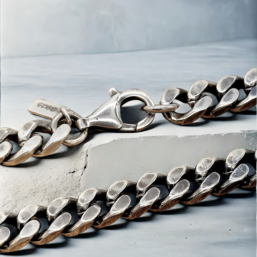 Cuban Link Silver Necklace Chain (Item No. SN114)