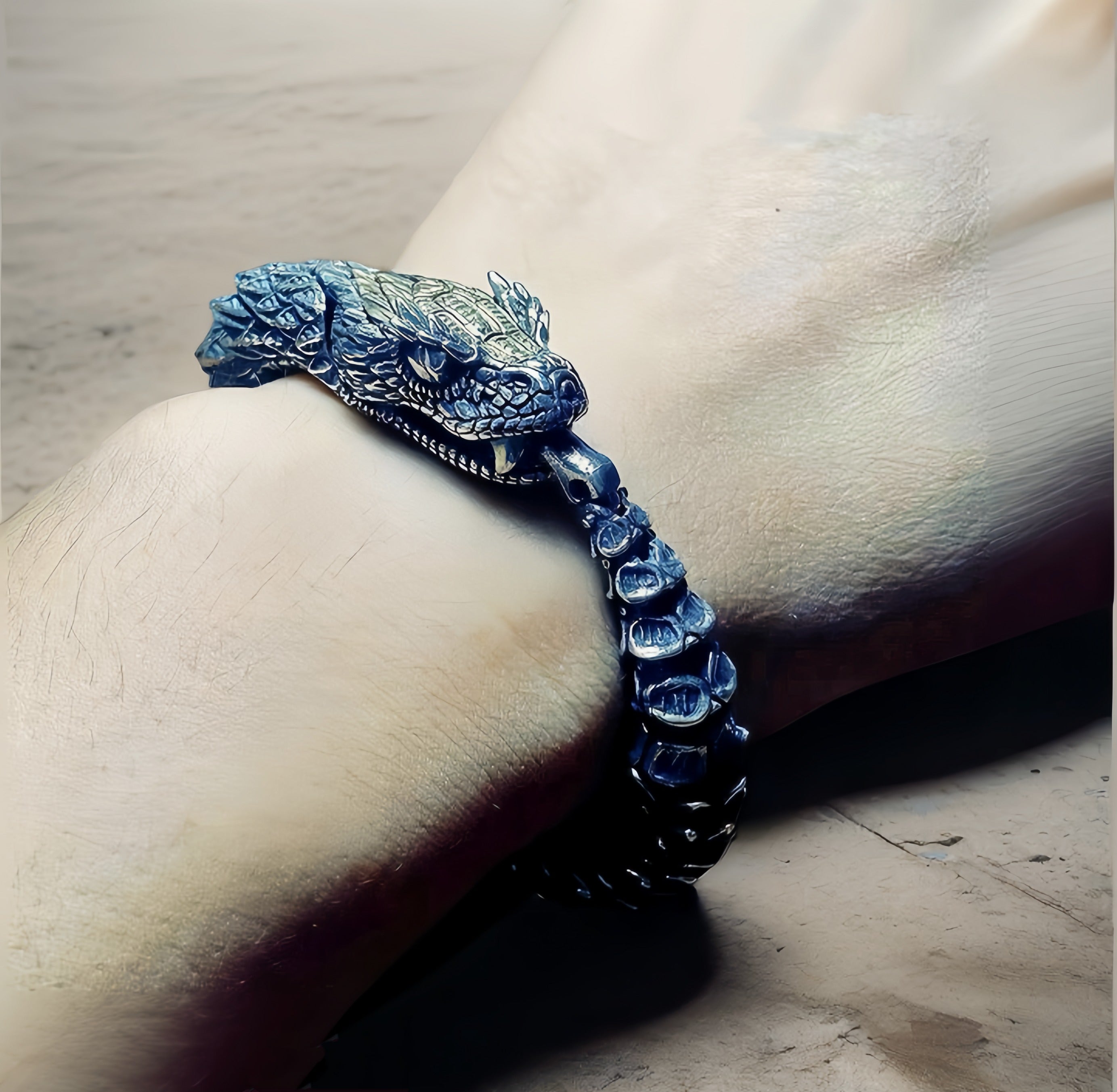 Ouroboros Silver Bracelet Chain (Item No.SB124)