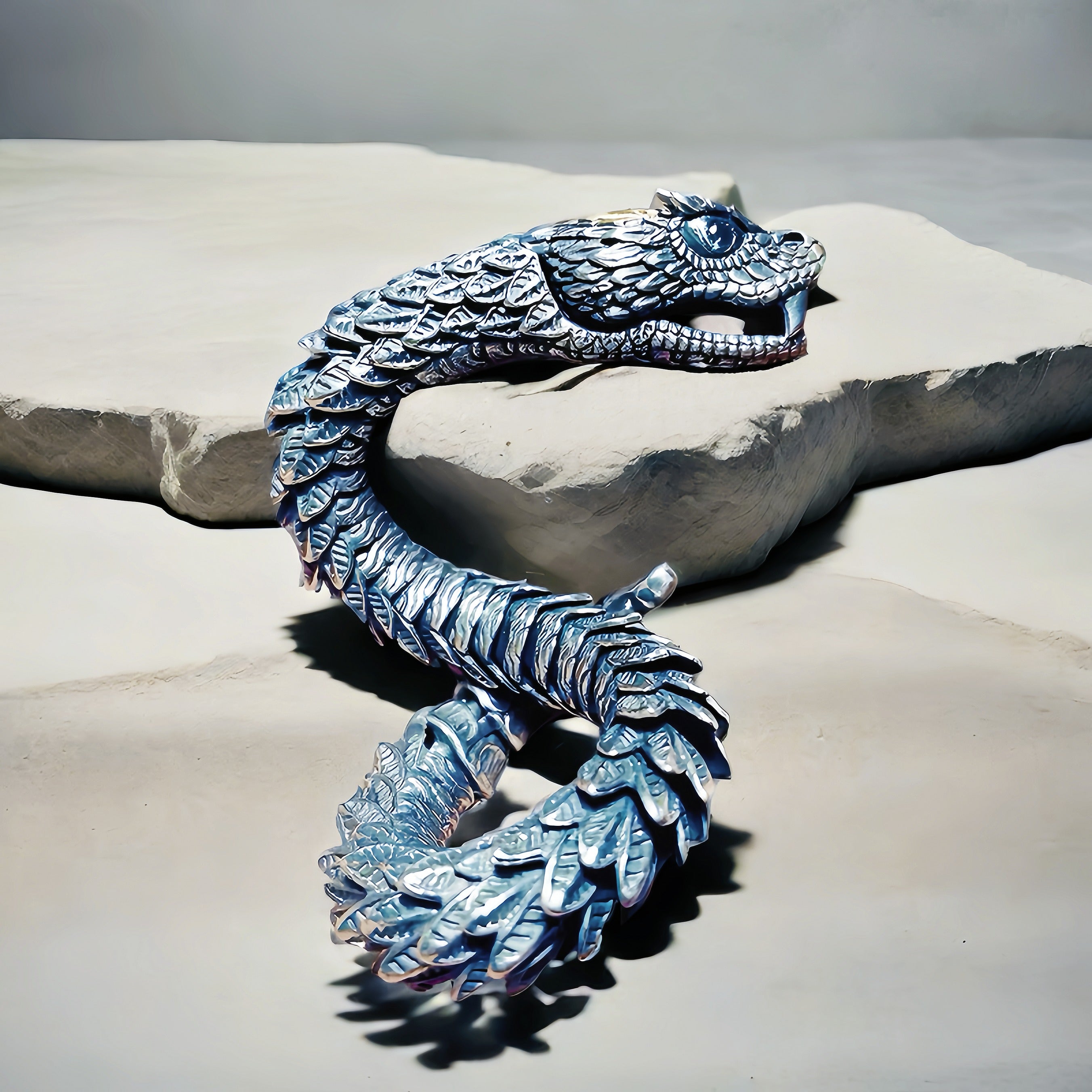 Ouroboros Silver Bracelet Chain (Item No.SB124)