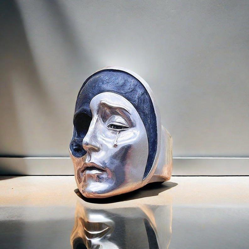 Yingyang Face Silver Ring (Item No. SR110)