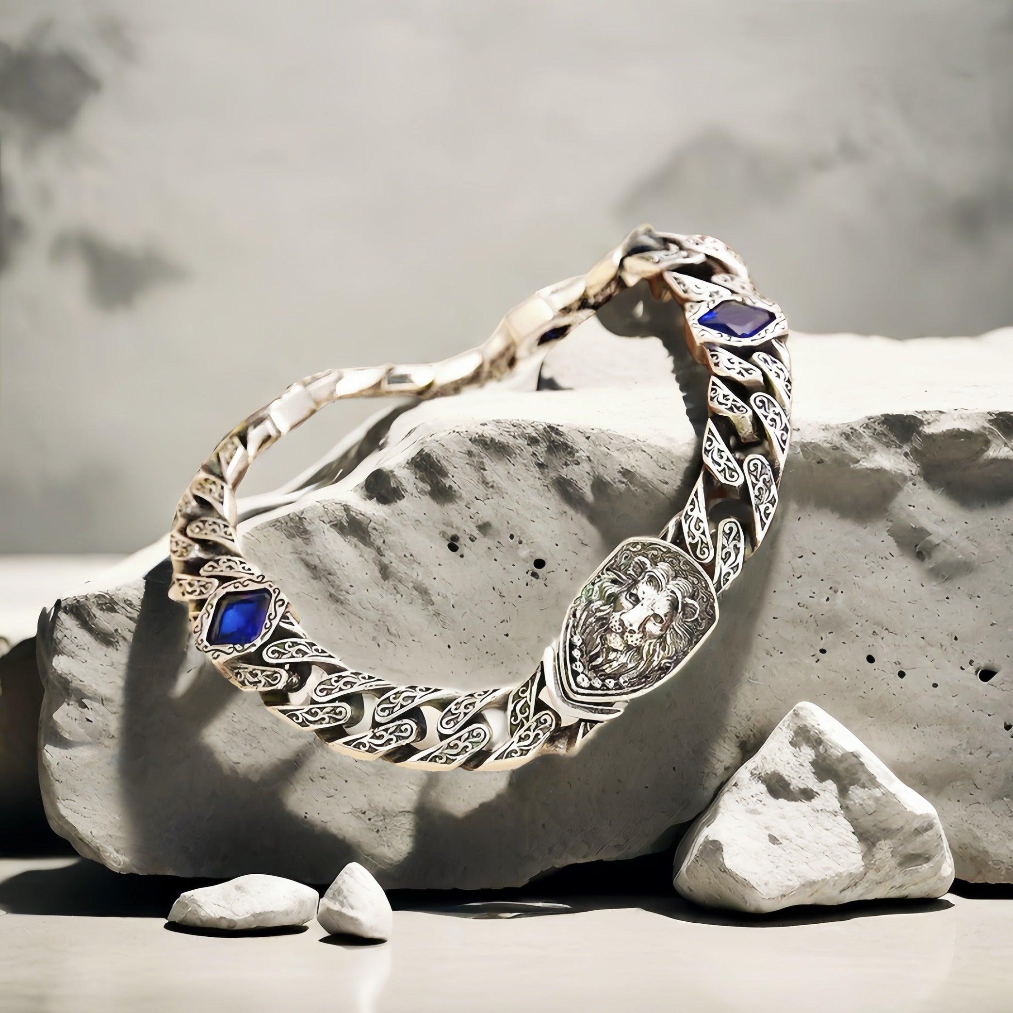 Lion Silver Bracelet (Item No.SB154)