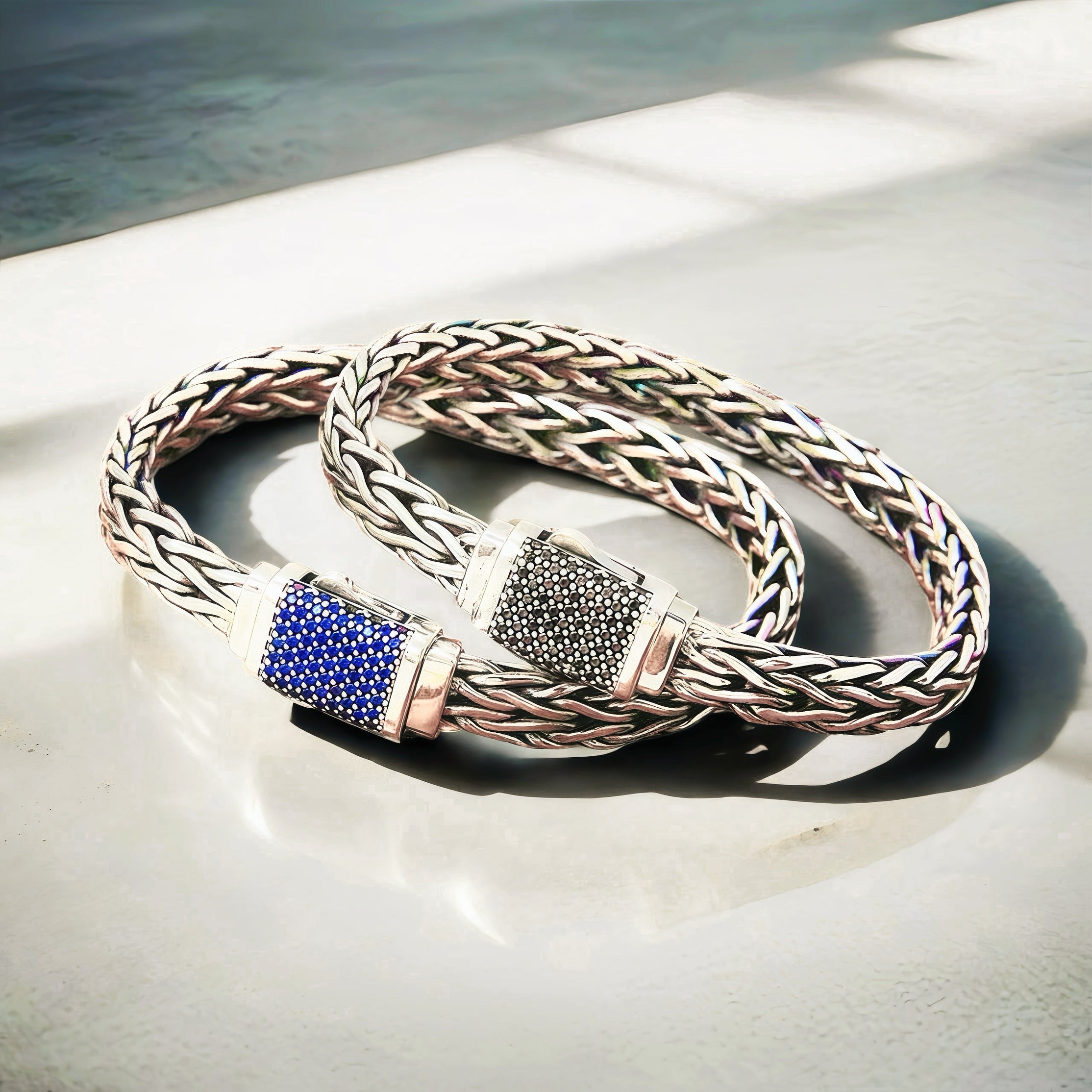 Braided Bracelet Silver Chain (Item No.SB165)