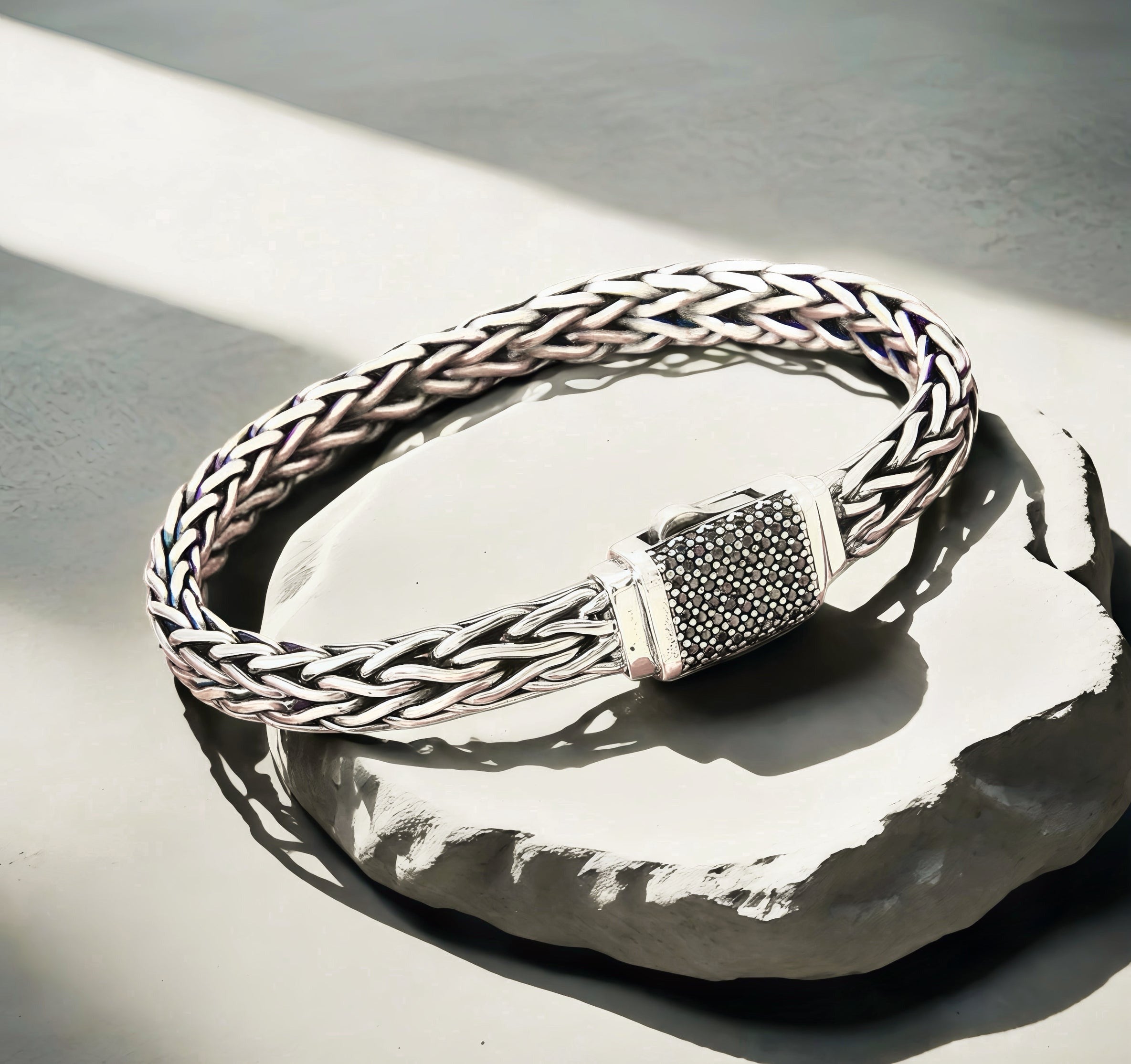 Braided Bracelet Silver Chain (Item No.SB165)