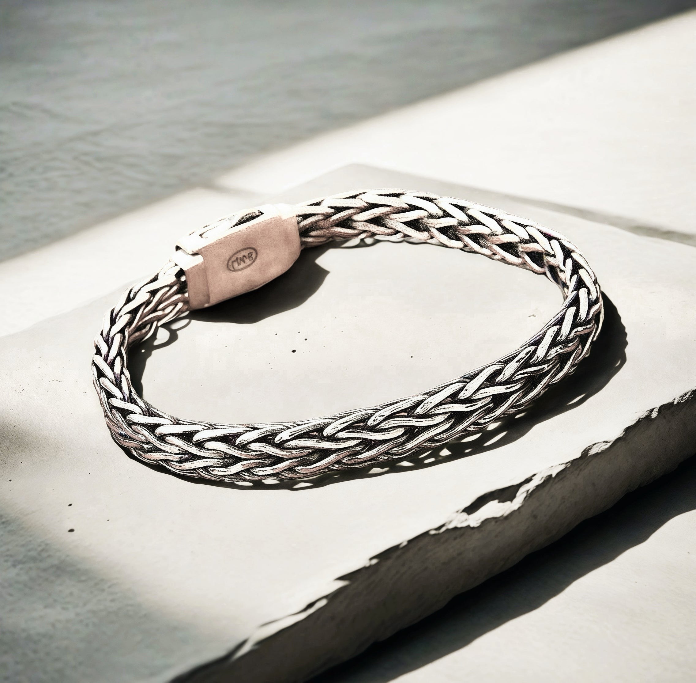 Braided Bracelet Silver Chain (Item No.SB165)