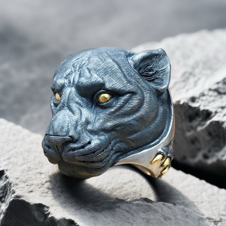 Panther Silver Ring (Item No. SR128)