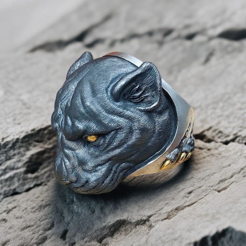 Panther Silver Ring (Item No. SR128)