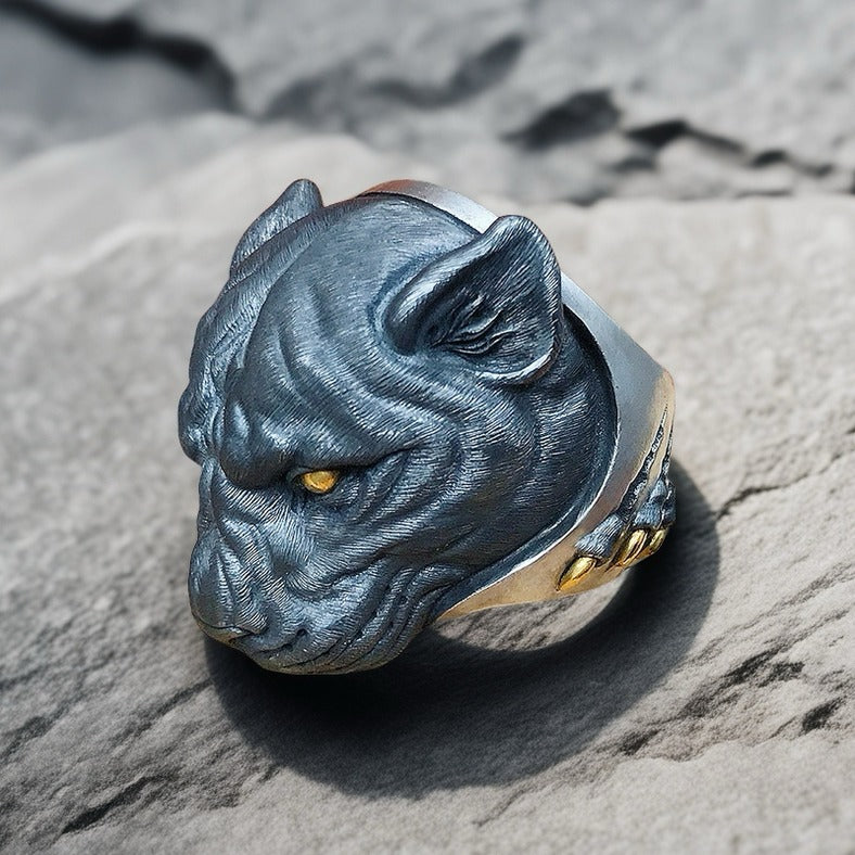 Panther Silver Ring (Item No. SR128)