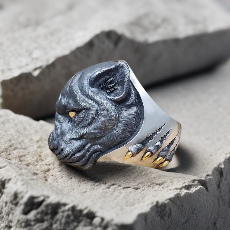 Panther Silver Ring (Item No. SR128)