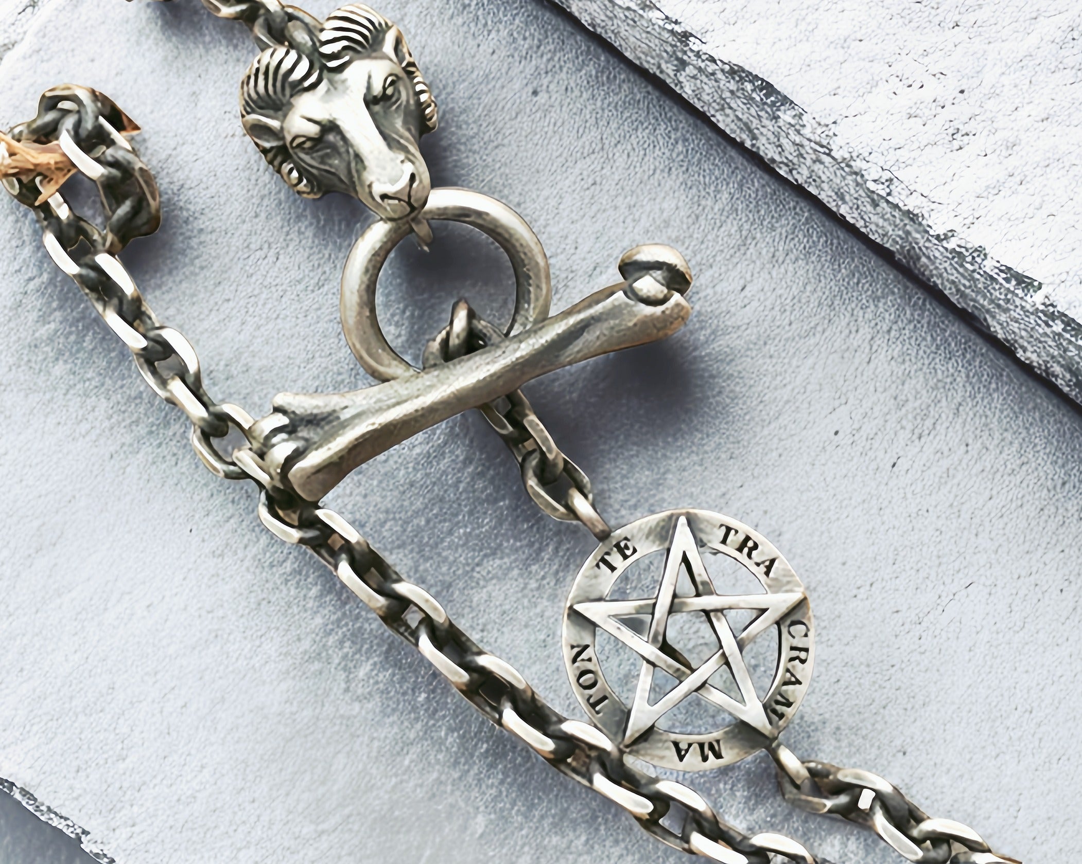 Skull & Cross Silver Pendant (Item No. SP114)