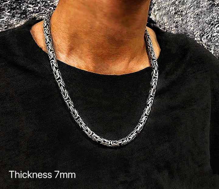 Classy Braided Silver Necklace Chain (Item No. SN105)