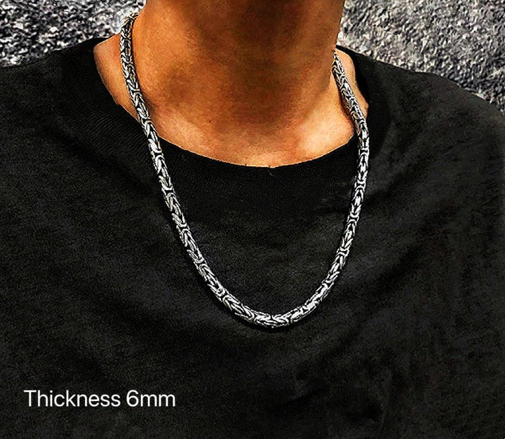 Classy Braided Silver Necklace Chain (Item No. SN105)