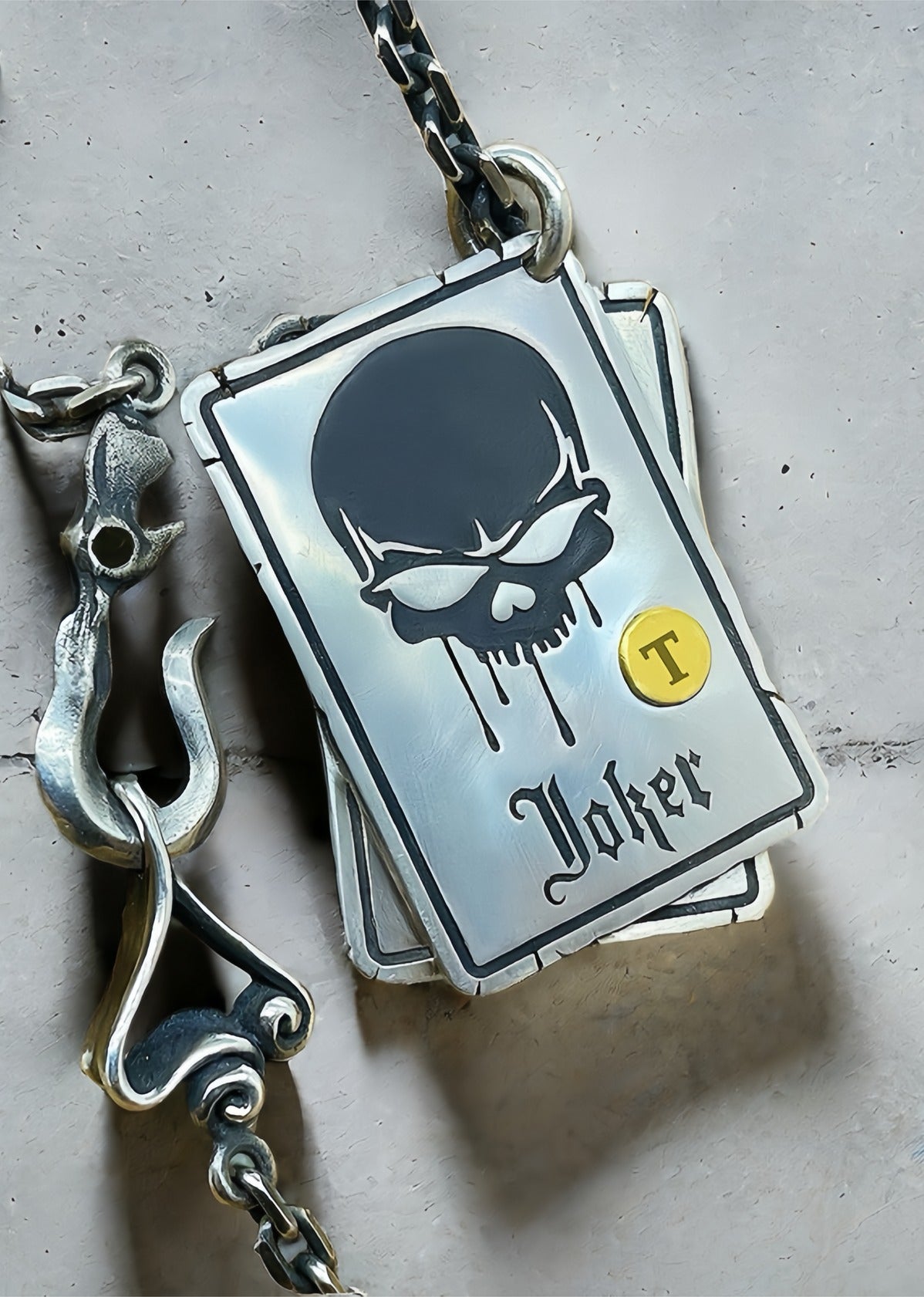 Spade Skull Silver Pendant (Item No. SP110)