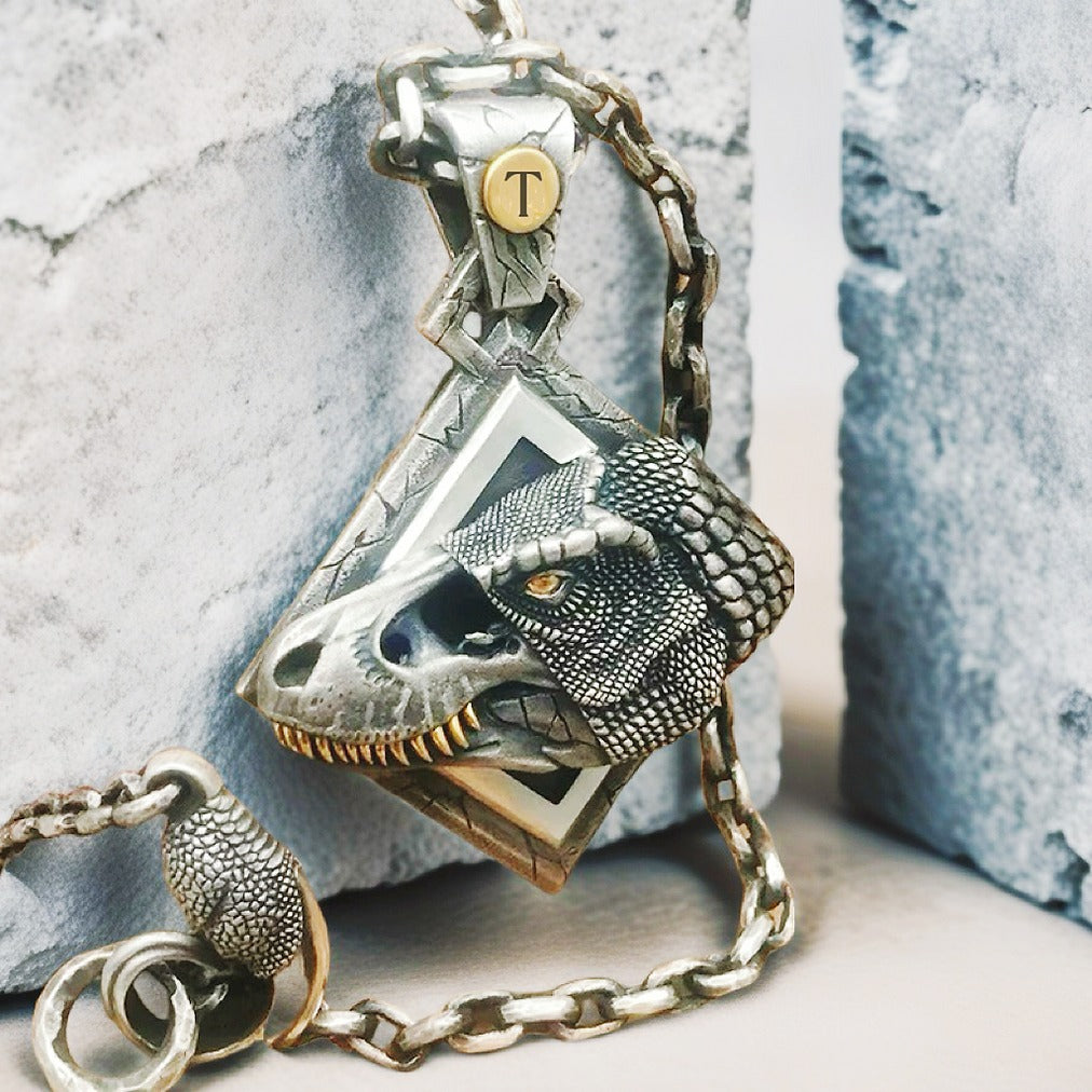Jurassic Wolrd Silver Pendant Necklace (Item No. SP103)