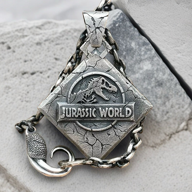 Jurassic Wolrd Silver Pendant Necklace (Item No. SP103)