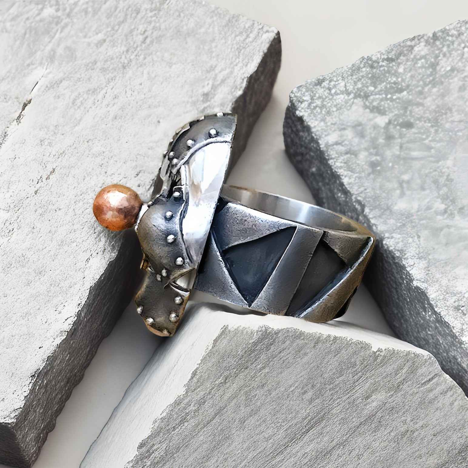 Clown Mask Ring Silver Ring (Item No. SR127)