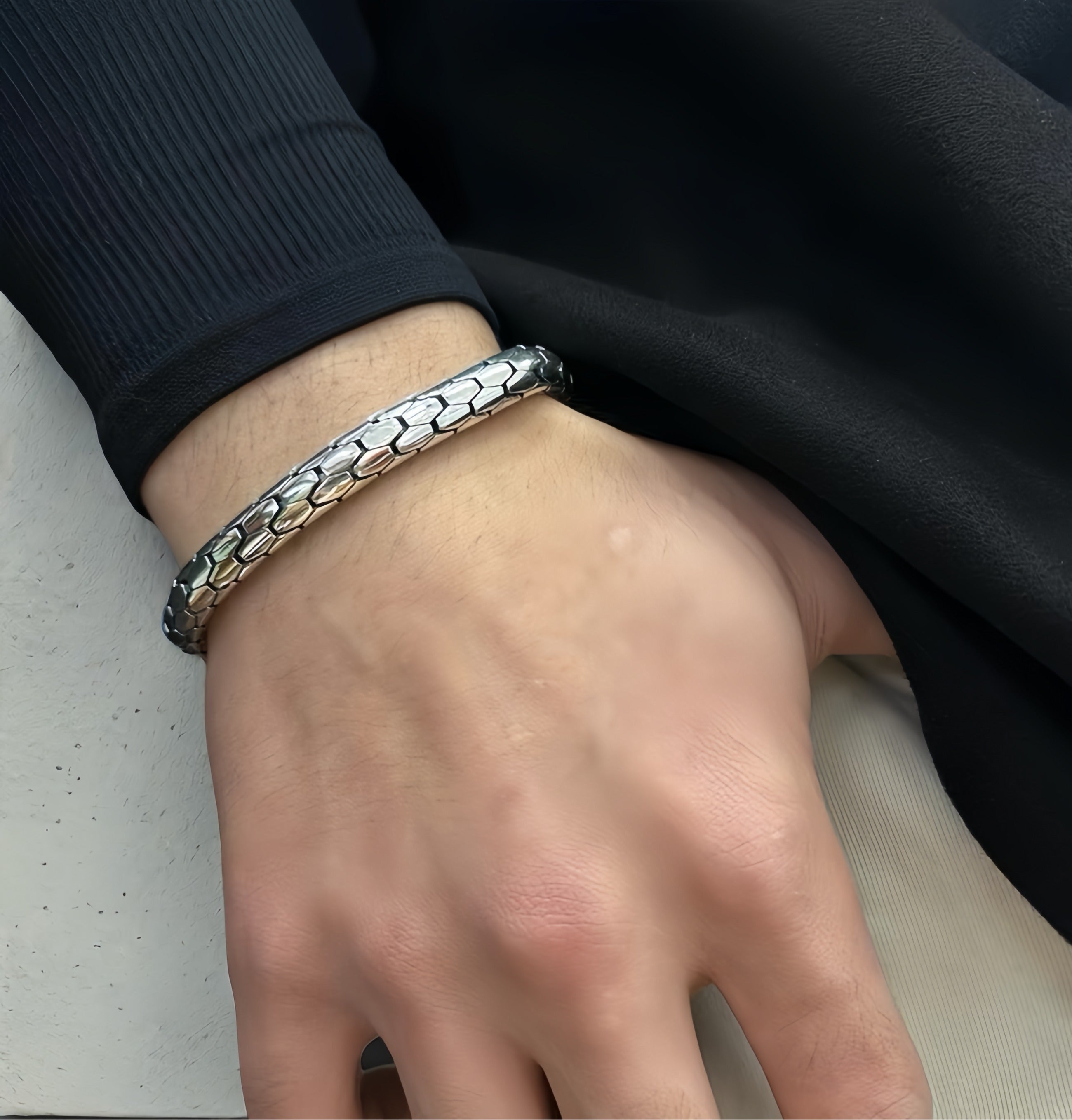 Snake Silver Bracelet (Item No.SB114)