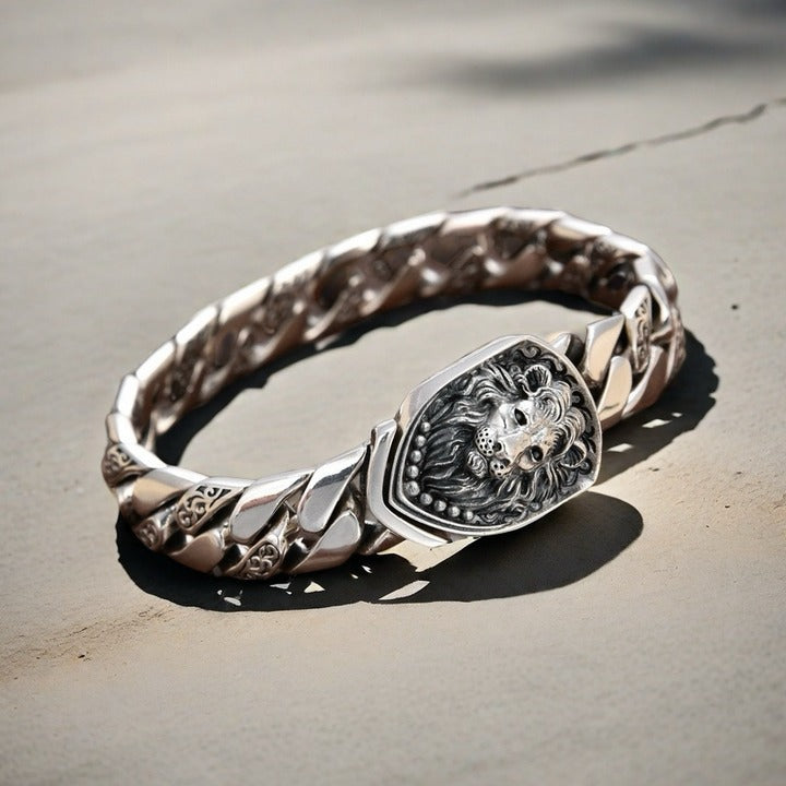 Lion Silver Bracelet (Item No.SB153)