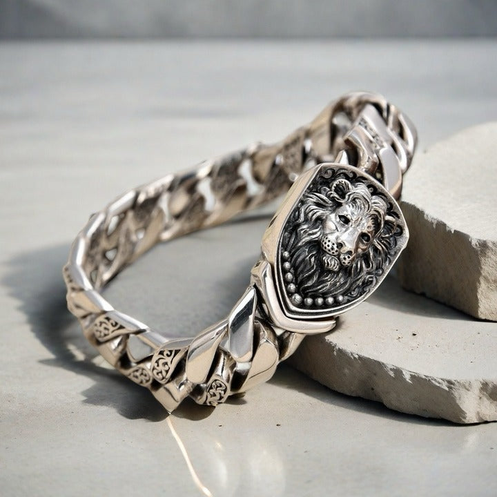 Lion Silver Bracelet (Item No.SB153)