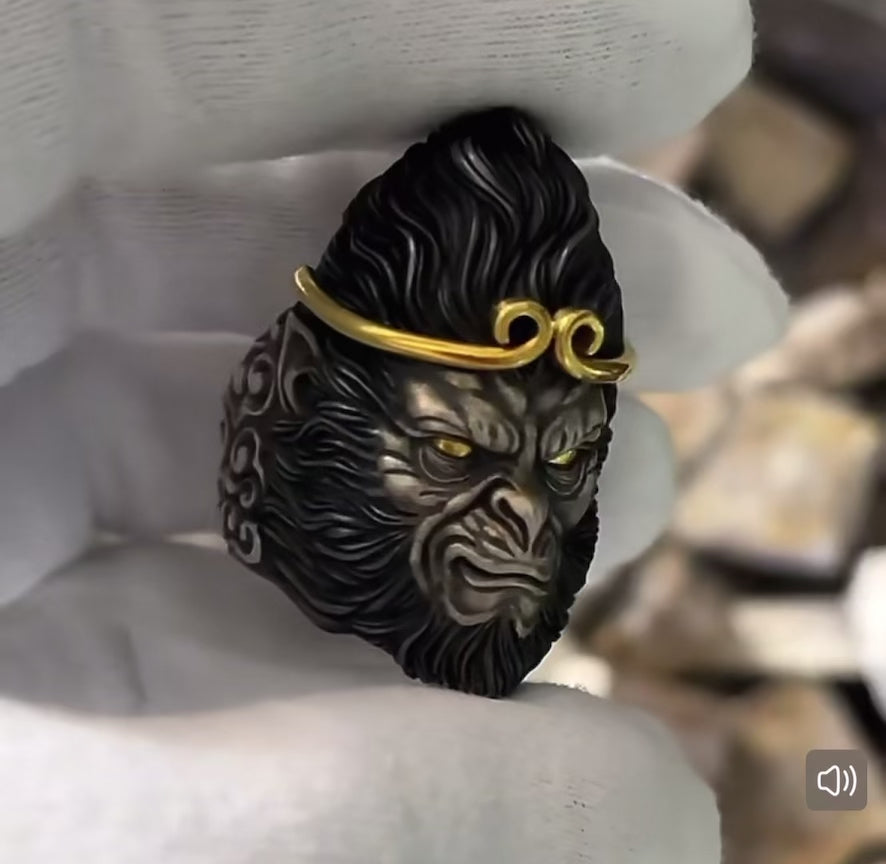 Sun Wu Kong Silver Ring (Item No. SR130)