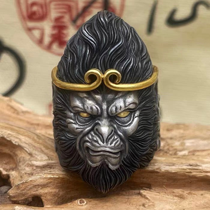 Sun Wu Kong Silver Ring (Item No. SR130)
