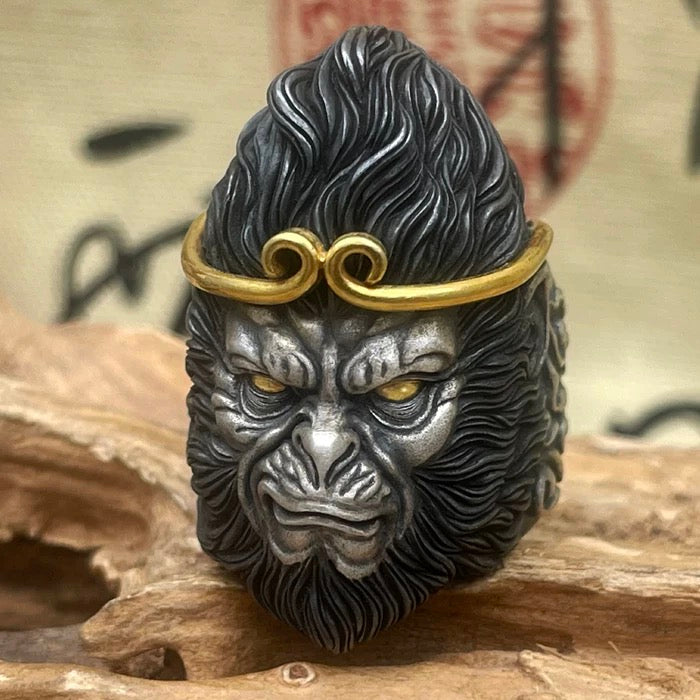 Sun Wu Kong Silver Ring (Item No. SR130)